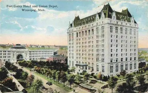 AK / Ansichtskarte  Winnipeg Fort Garry Hotel and Union Depot