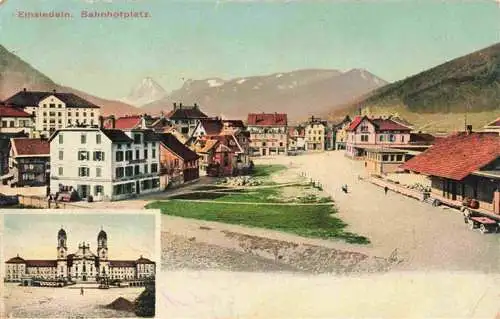 AK / Ansichtskarte  Einsiedeln__SZ Bahnhofplatz Stadtzentrum