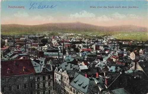 AK / Ansichtskarte  Reichenberg__LIBEREC_Boehmen_CZ Blick ueber die Stadt nach dem Jeschken