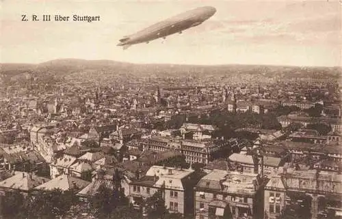 AK / Ansichtskarte 73977201 Stuttgart Z. R. III ueber der Stadt Zeppelin