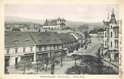 AK / Ansichtskarte  Oberleutensdorf_Litvinov_CZ Freiheitsplatz Breite Gasse