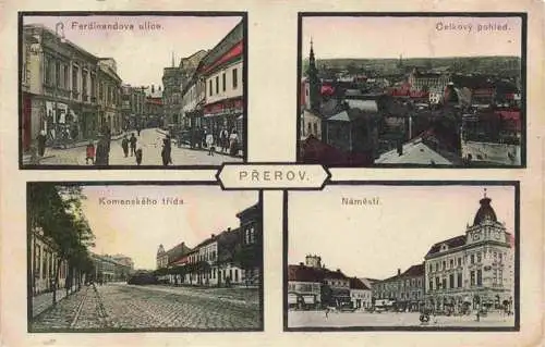 AK / Ansichtskarte 73977237 Prerov__Olomouc_Prerau_Olmuetz_CZ Ferdinandova ulice Panorama Komenskeho trida Namesti