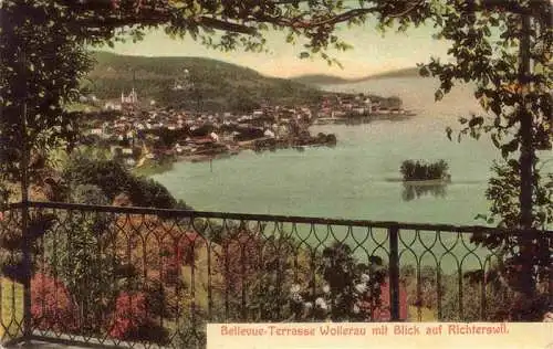 AK / Ansichtskarte  Wollerau Bellevue Terrasse mit Blick auf Richterswil