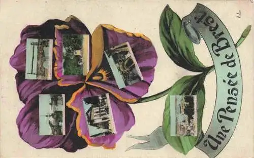 AK / Ansichtskarte  Brest_29_Finistere Une pensée de la ville Kleeblatt Kuenstlerkarte