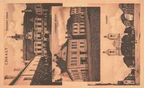 AK / Ansichtskarte  Chrast_Chrudim_Schumberg_CZ Biskupaky zamek Obcanska zalozna Namesti