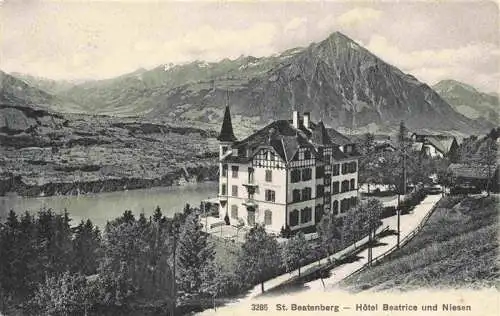 AK / Ansichtskarte  St_Beatenberg_BE Panorama Hotel Beatrice und Niesen Berner Alpen