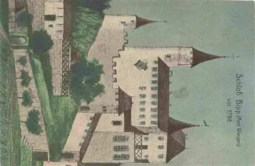 AK / Ansichtskarte  Bipp_Schloss_Wangen_Aare_BE Schloss vor 1798 Kuenstlerkarte