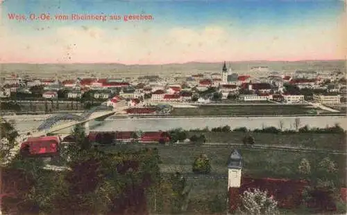 AK / Ansichtskarte  WELS_Oberoesterreich_AT Panorama Blick vom Rheinberg aus Zensur-Stempel