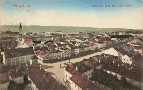 AK / Ansichtskarte  WELS_Oberoesterreich_AT Panorama Blick vom Turm der evangelischen Kirche