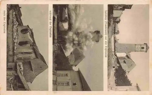 AK / Ansichtskarte  Leintrey_54_Meurthe-et-Moselle Kirche vor, waehrend und nach der Explosion