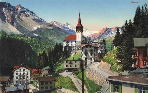 AK / Ansichtskarte  AROSA_GR Ortspartie mit Kirche