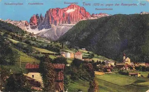 AK / Ansichtskarte  Tiers_Tires_Rosengarten_Trento_IT Panorama mit Baumannkamm