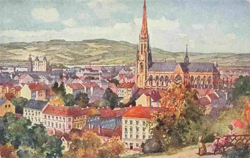 AK / Ansichtskarte  LINZ_DONAU_AT Stadtansicht mit Dom