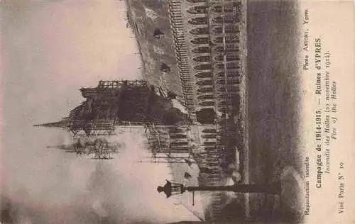 AK / Ansichtskarte 73977867 Ypres_Ypern_Ieper_Belgie Campagne de 1914-15 Ruines Incendie des Halles 