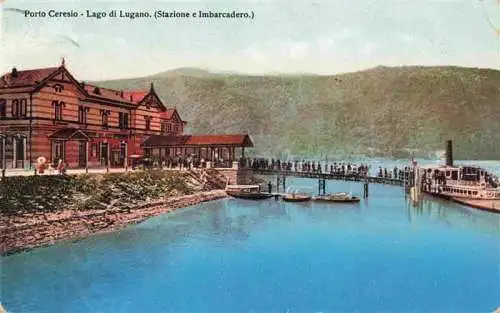 AK / Ansichtskarte  Porto_Ceresio_Lago_di_Lugano_IT Stazione e Imbarcadero