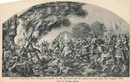 AK / Ansichtskarte  St_Jakob_an_der_Birs_Basel_BS Letzter Kampf der Eidgenossen in der Schlacht bei St Jakob 1444