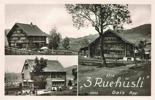 AK / Ansichtskarte  Gais_AR Die 3 Ruehuesli