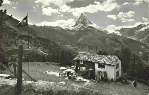 AK / Ansichtskarte  Zermatt_VS Restaurant Riffelalp mit Matterhorn