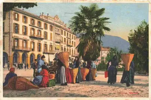 AK / Ansichtskarte  LOCARNO_Lago_Maggiore_TI Mercato