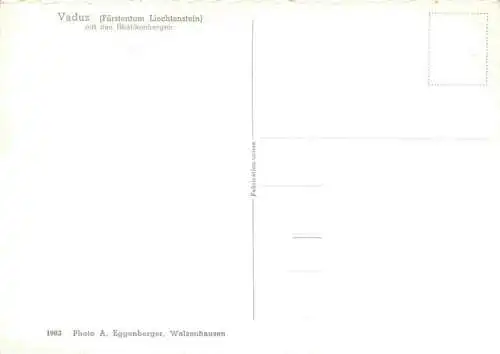 AK / Ansichtskarte  Vaduz_Liechtenstein_FL mit den Rhaetikonbergen