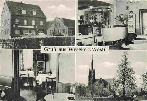 AK / Ansichtskarte 73977994 Weseke_Borken_NRW Autohof Weseke Hotel Gaststaette Bar Kirche