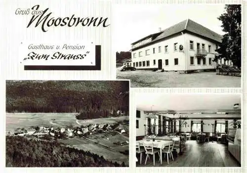 AK / Ansichtskarte  Moosbronn_Gaggenau Gasthaus Pension Zum Strauss Panorama Gastraum