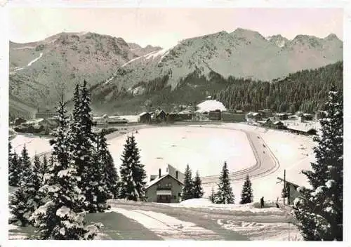 AK / Ansichtskarte  AROSA_GR Obersee mit Pferderennbahn