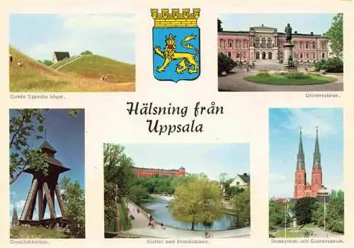 AK / Ansichtskarte 73978288 Uppsala_Upsala_Sweden Gamla Uppsala hoegar Universitetet Gunillaklocken Slotted med Svandammen Domkyrkan och Gustavianum