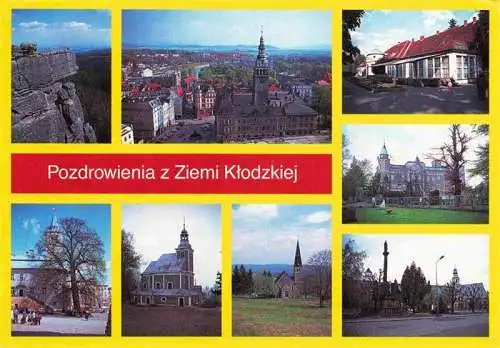 AK / Ansichtskarte  Ziemia_Klodzka_Klodzko_Glatz_PL Stadtpanorama Sehenswuerdigkeiten Kirche Schloss