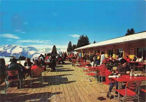 AK / Ansichtskarte  Gruesch_GR Bergrestaurant Danusa Sonnenterrasse Fernsicht Alpenpanorama