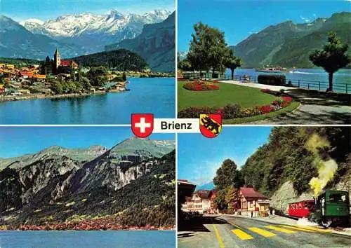 AK / Ansichtskarte  Brienz_Brienzersee_BE Teilansichten Panorama Uferpromenade Alpen