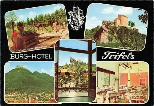 AK / Ansichtskarte  Annweiler_Trifels Burghotel Trifels Restaurant Leyendecker Brunnen Panorama