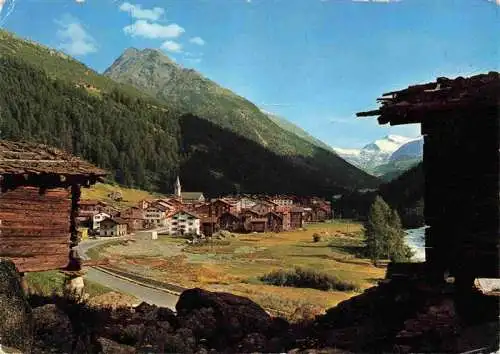 AK / Ansichtskarte  Saas-Almagell_VS Panorama Blick gegen Mittelgrat Monte-Moro-Pass