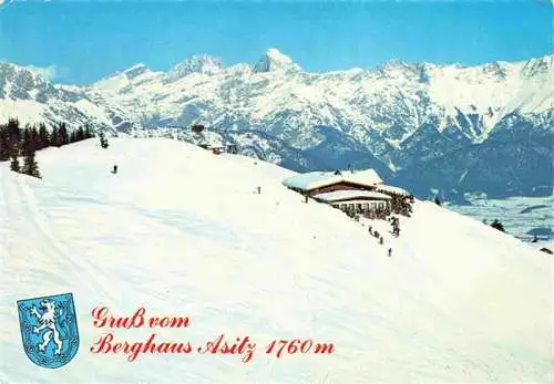 AK / Ansichtskarte 73978341 Leogang_Saalbach-Hinterglemm_AT Berghaus Asitz Winterpanorama Alpen