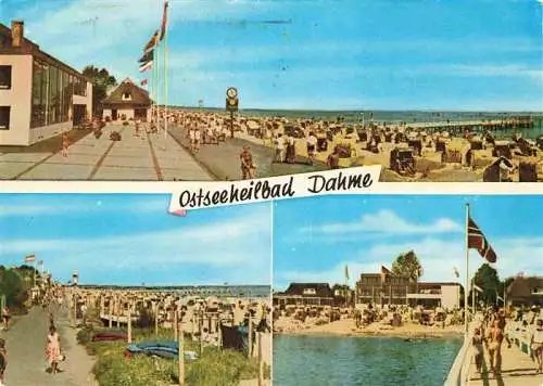AK / Ansichtskarte 73978353 DAHME__Ostseebad_Holstein Uferpromenade Strand Mole Hotel Restaurant