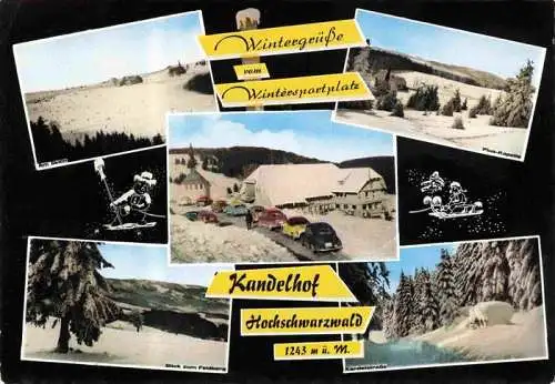 AK / Ansichtskarte 73978374 Kandel_Breisgau_Waldkirch_BW Berggasthof Kandelhof Winterpanorama Schwarzwald