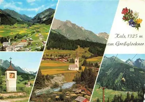 AK / Ansichtskarte 73978474 Kals-Lesach_Grossglockner_Tirol_AT Panorama Bildstock Kirche Sessellift