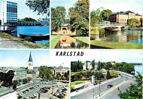 AK / Ansichtskarte  Karlstad__Sweden Teilansichten Stadtzentrum Bruecke