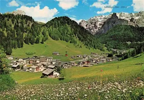 AK / Ansichtskarte  Wolkenstein_Groeden_Selva_Val_Gardena_Suedtirol_IT Panorama Bergwiesen Dolomiten