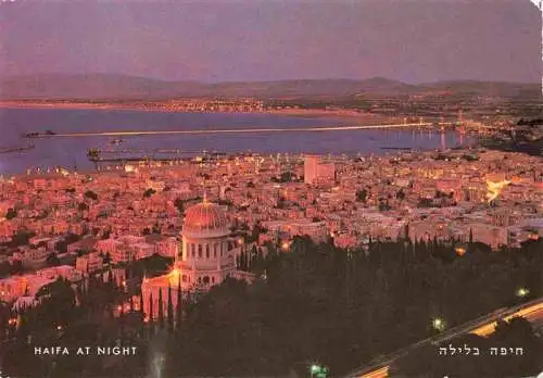 AK / Ansichtskarte 73978918 Haifa_Israel Panorama Nachtaufnahme
