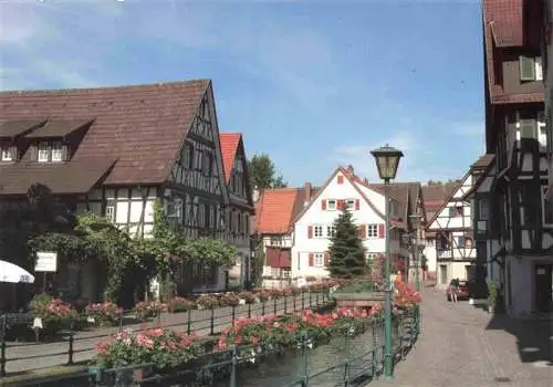 AK / Ansichtskarte  Oberkirch_Baden Bachanlage Altstadt Fachwerkhaeuser