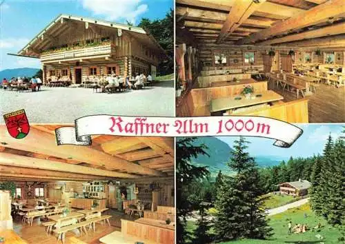 AK / Ansichtskarte  Ruhpolding Raffner-Alm Gastraum Ausflugsziel