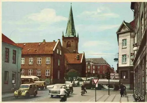 AK / Ansichtskarte  Vejle_DK Stadtzentrum Blick zur Kirche