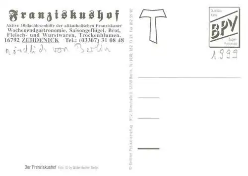 AK / Ansichtskarte  Zehdenick Franziskushof