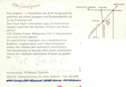 AK / Ansichtskarte  Oberplanitzing_Eppan_Trentino_IT Jugend- und Ferienheim der ELKI Evang. luth. Ferienheim