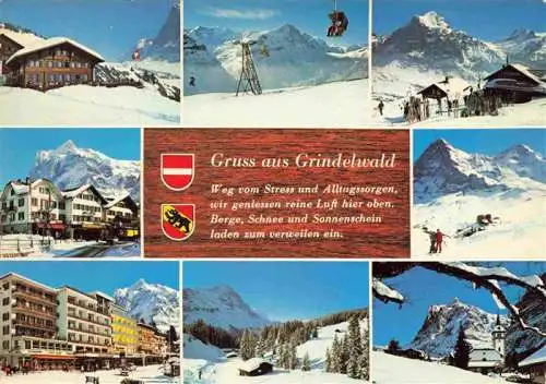 AK / Ansichtskarte  Grindelwald_BE Teilansichten Wintersportplatz Berner Alpen
