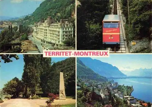 AK / Ansichtskarte  Territet_Montreux_VD Hotel Denkmal Panorama Alpen Drahtseilbahn