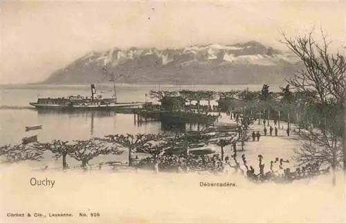 AK / Ansichtskarte  Ouchy_LAUSANNE_VD Débarcadère Lac Léman et les Alpes