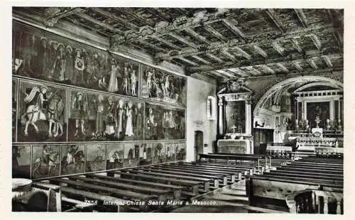 AK / Ansichtskarte  Mesocco_Misox_GR Interno Chiesa Santa Maria