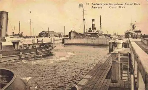 AK / Ansichtskarte  Antwerpen_ANVERS Kruisschans Kanaal Dock